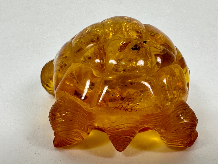 Carved Amber Turtle Figurine 1.5'L [Photo 6]