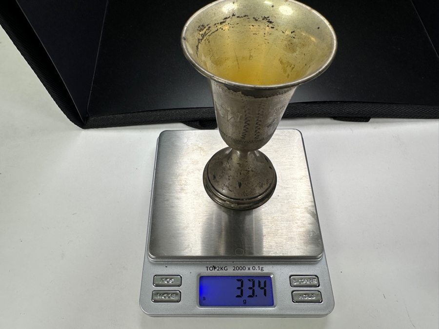 Sterling Silver Kiddush Cup 3.75'H 33.4g [Photo 6]