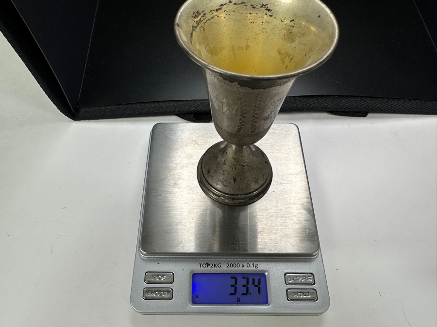 Sterling Silver Kiddush Cup 3.75'H 33.4g [Photo 5]