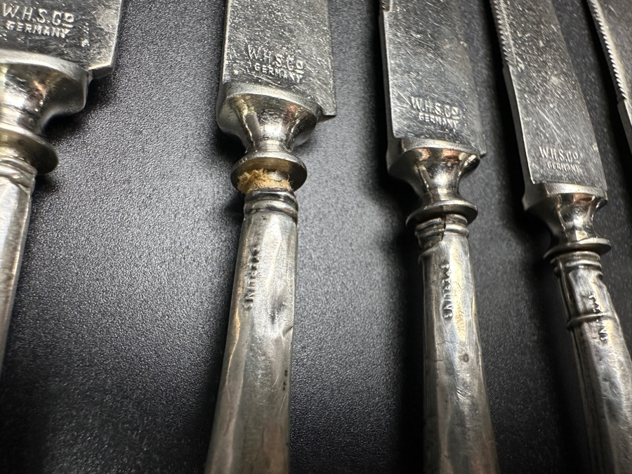 (6) Sterling Silver Handled Knives By W. H. S. Co Germany 7'L [Photo 4]