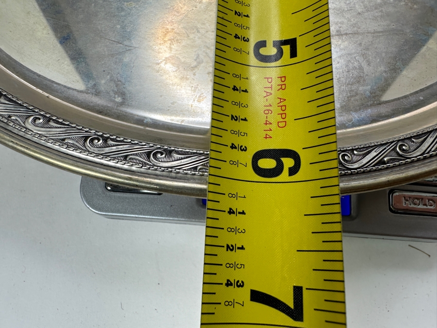 Sterling Silver Oval Serving Platter Tray By Esco 8 X 6 112.2g [Photo 11]