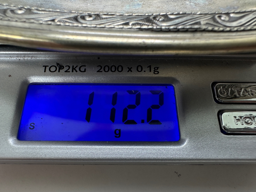 Sterling Silver Oval Serving Platter Tray By Esco 8 X 6 112.2g [Photo 9]