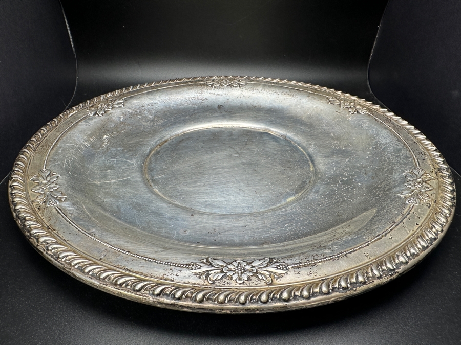 Sterling Silver Repousse Dish By Wallace 10'W 233.1g [Photo 2]