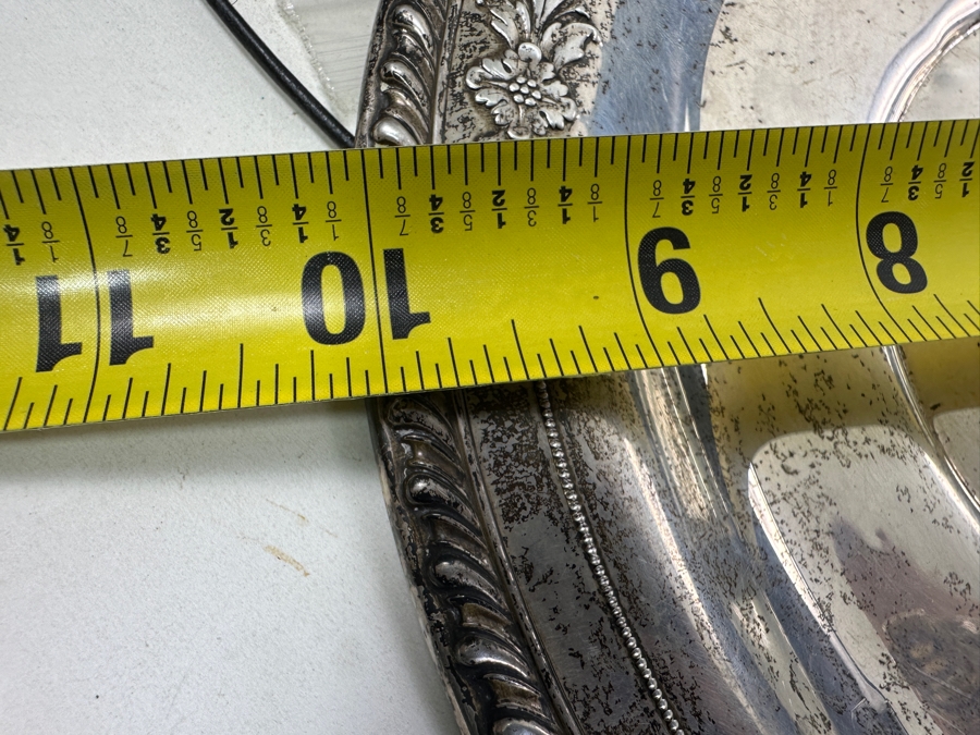 Sterling Silver Repousse Dish By Wallace 10'W 233.1g [Photo 7]