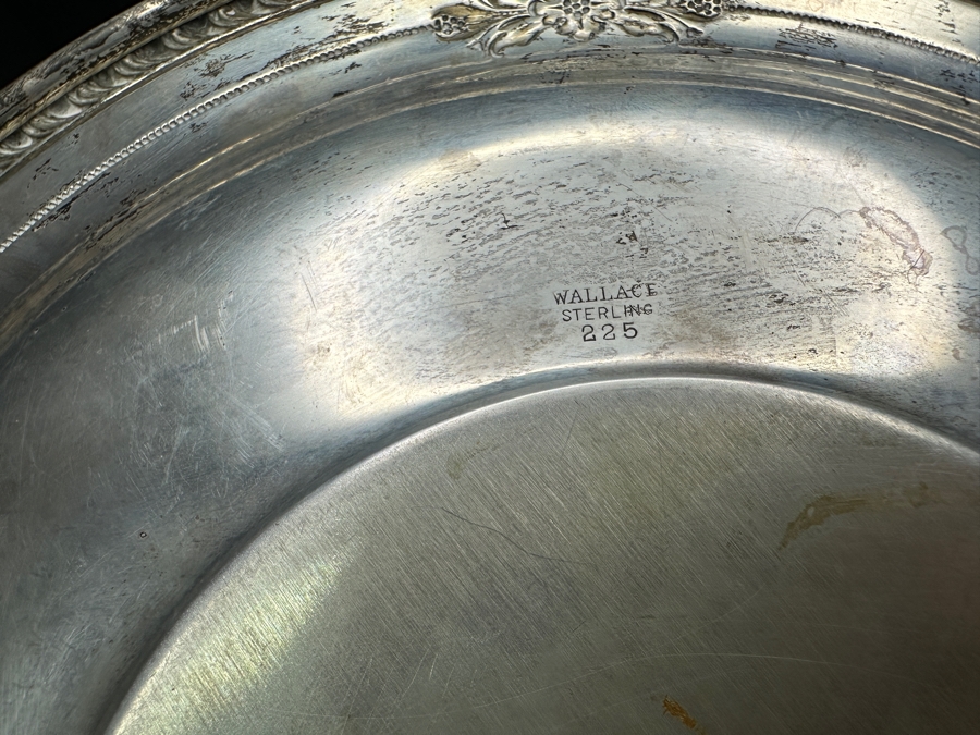 Sterling Silver Repousse Dish By Wallace 10'W 233.1g [Photo 6]