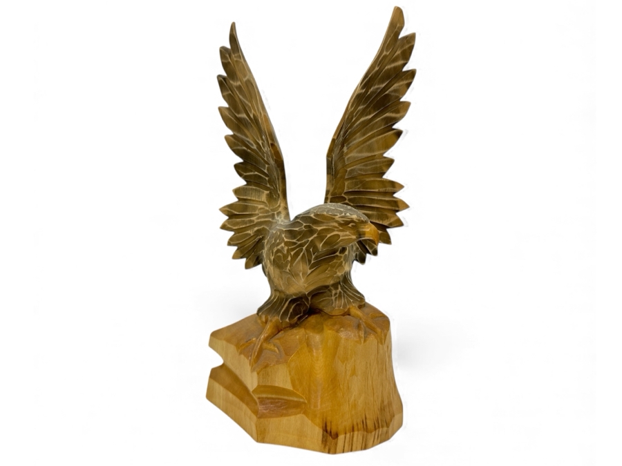 Carved Wooden Eagle Figurine From The USSR 10'H