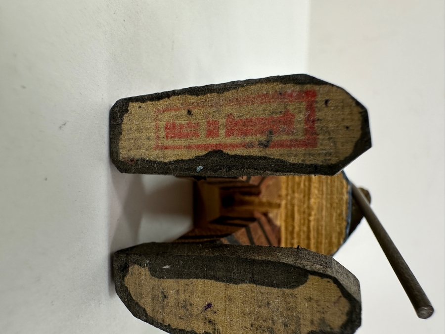 Pair Hand Carved Wooden Danish Viking Figurines 5.25'H [Photo 5]