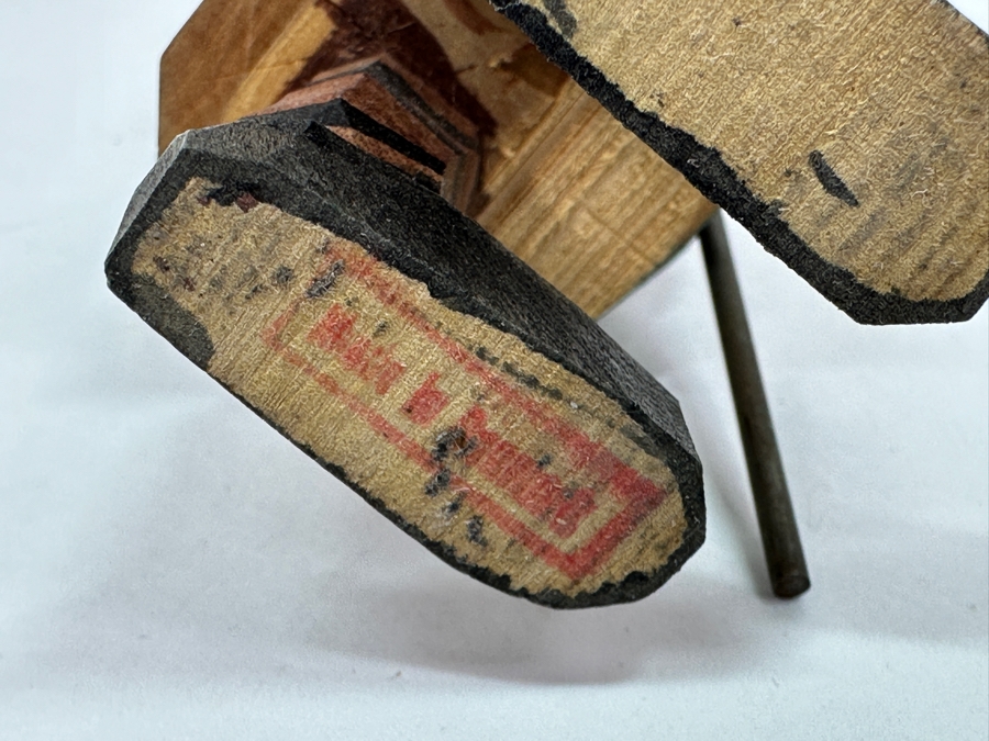 Pair Hand Carved Wooden Danish Viking Figurines 5.25'H [Photo 6]