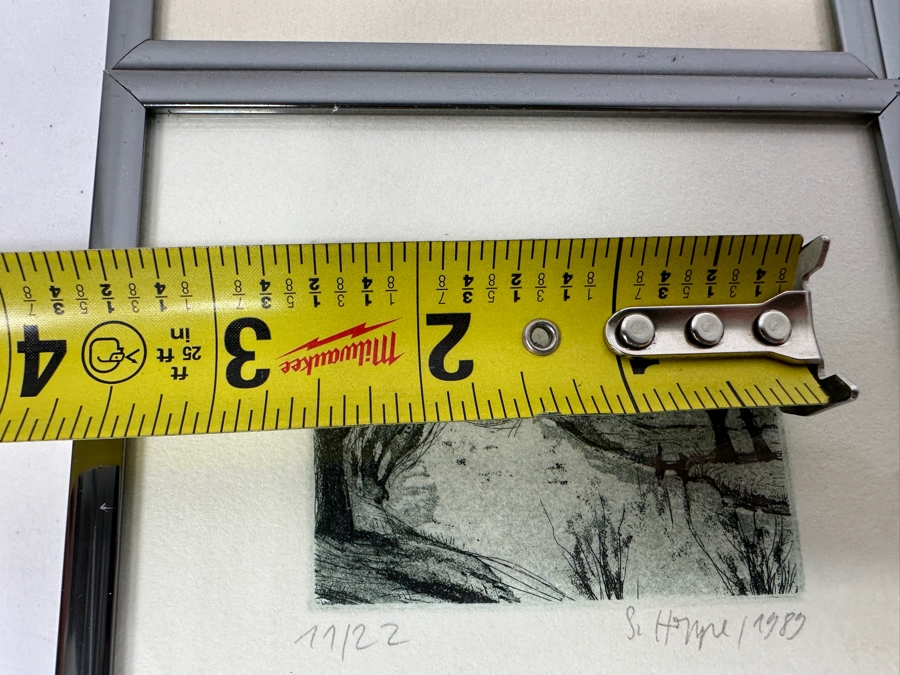 Set Of Four Susanne Hoppe German Etchings 2.5W X 2.25H Framed 5 X 4 [Photo 6]