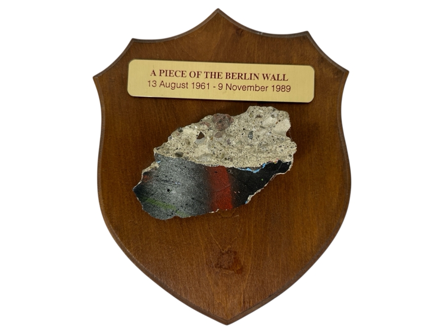 Piece Of The Berlin Wall Plaque 7.5 X 9
