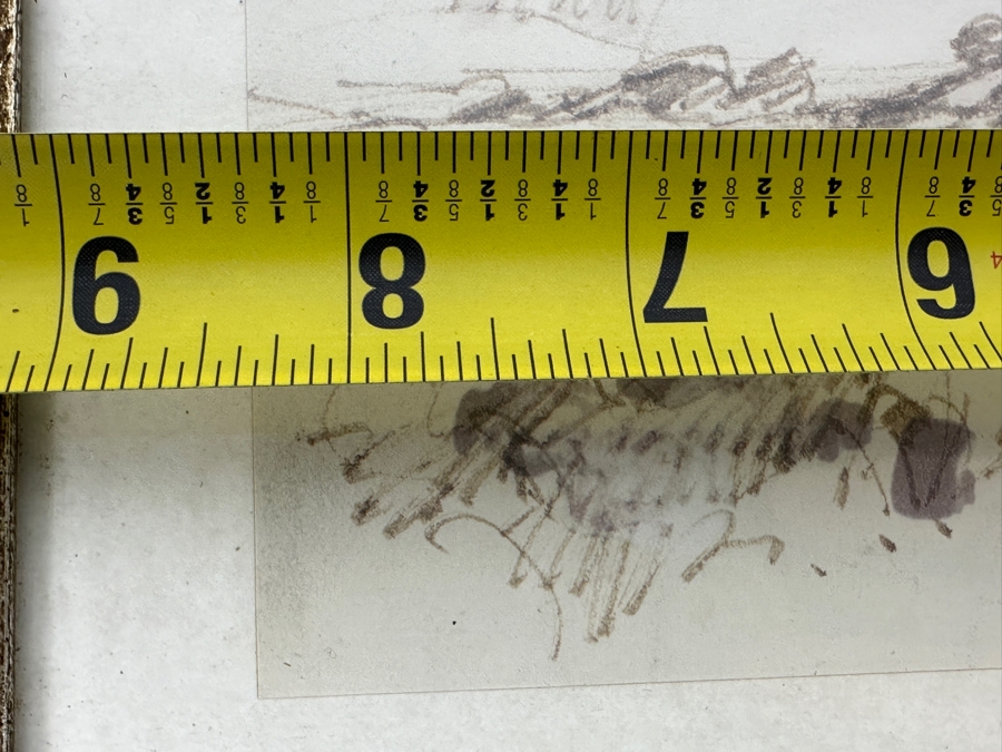 Ray Aragon (1926-2009, American) Disney / Looney Tunes / Fred Calvert Productions Animation Artist / Production Designer Original 'Don Quixote' Sketch Signed Lower Right Dated 1970 8.5 X 5 Framed 11.5 X 8 [Photo 7]