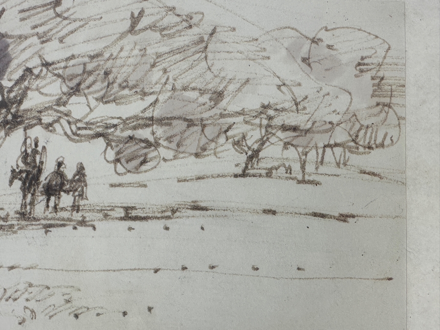 Ray Aragon (1926-2009, American) Disney / Looney Tunes / Fred Calvert Productions Animation Artist / Production Designer Original 'Don Quixote' Sketch Signed Lower Right Dated 1970 8.5 X 5 Framed 11.5 X 8 [Photo 5]