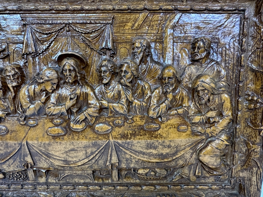 The Last Supper Relief Wall Plaque 15 X 9 [Photo 4]