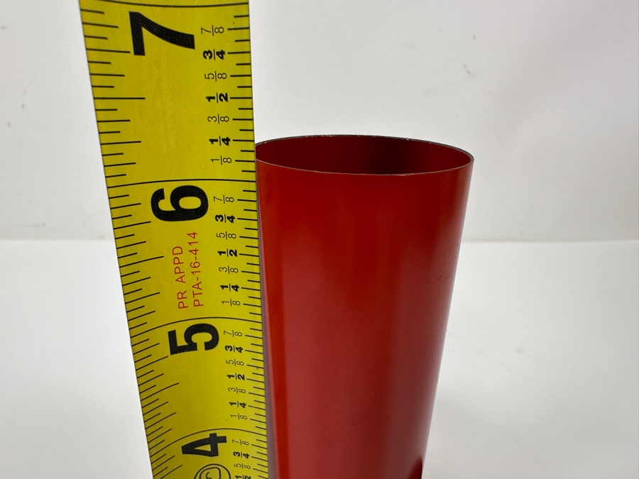 Mid-Century Modern Space Age Red Metal Desk Organizer By Deyhle Made In Germany 6'H [Photo 6]