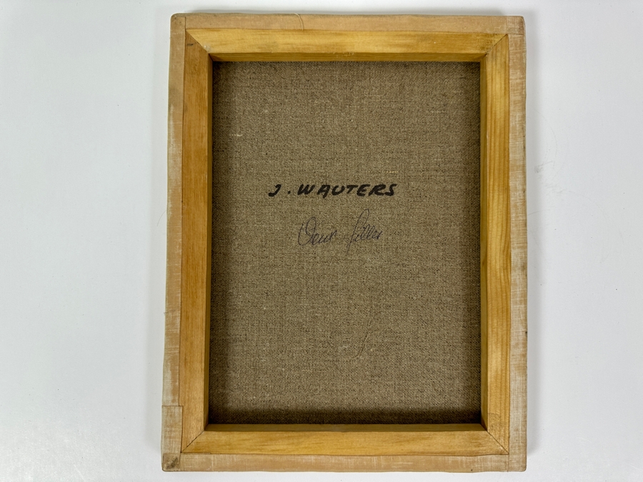 Mid-Century Modern Jef Wauters 'Two Girls' Canvas Print 8 X 10 [Photo 3]