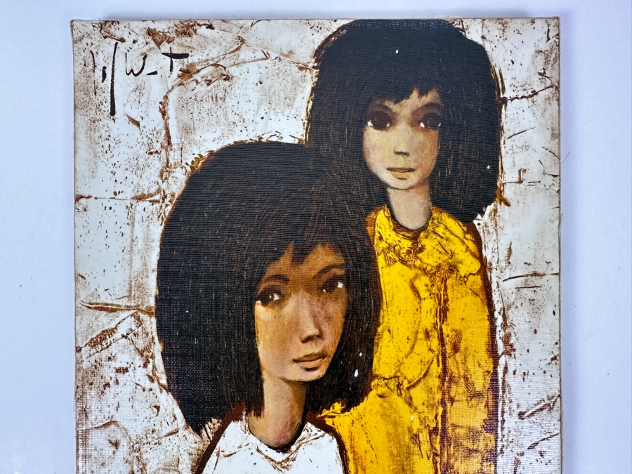 Mid-Century Modern Jef Wauters 'Two Girls' Canvas Print 8 X 10 [Photo 2]