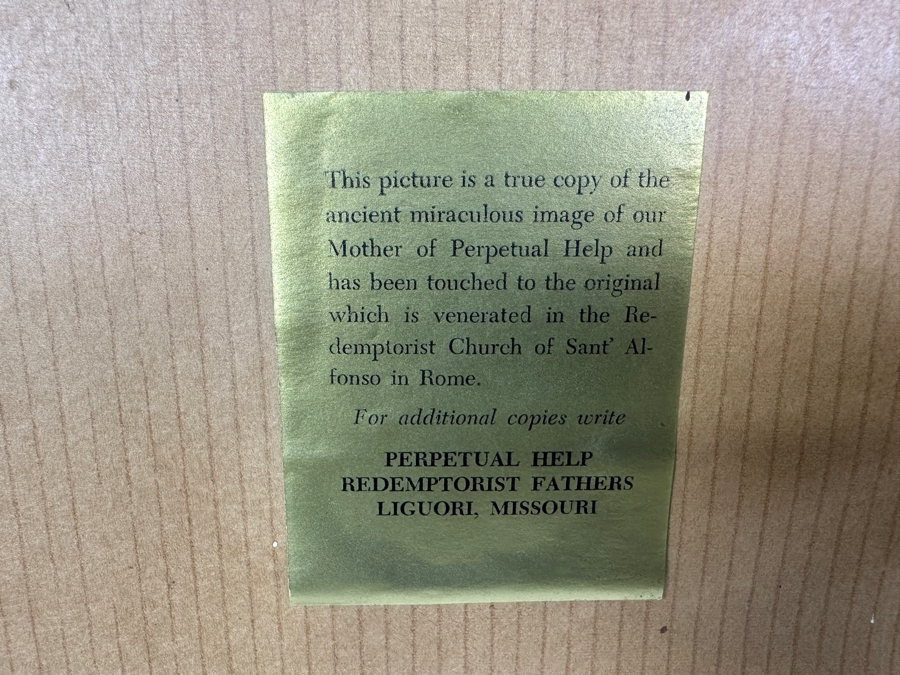 Our Mother Of Perpetual Help Print Framed 14 X 17.5 [Photo 4]