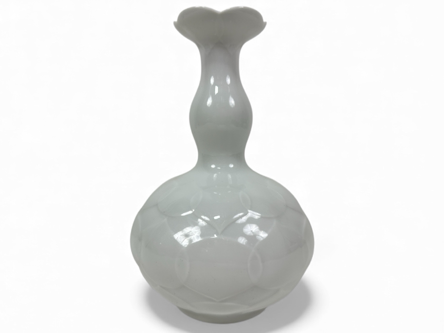 Meissen Germany Porcelain Lotus Leaves Vase Designed By Ludvig Zepner 8'H