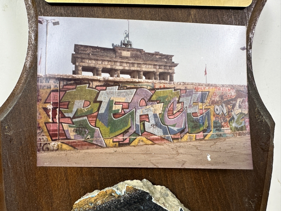 A Piece Of The Berlin Wall Plaque 7W X 14H [Photo 5]