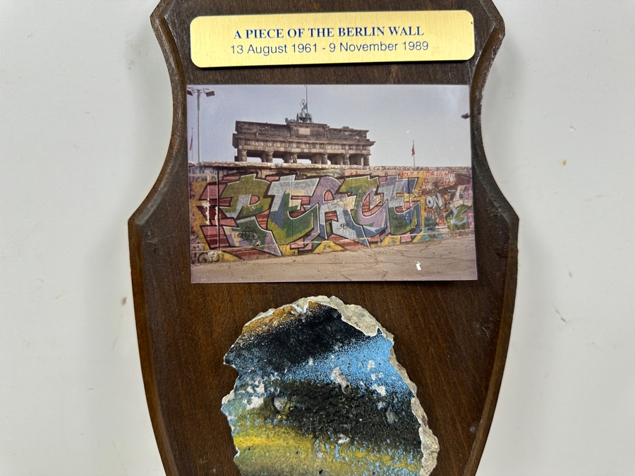 A Piece Of The Berlin Wall Plaque 7W X 14H [Photo 2]