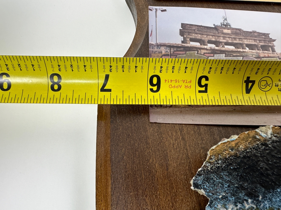A Piece Of The Berlin Wall Plaque 7W X 14H [Photo 7]