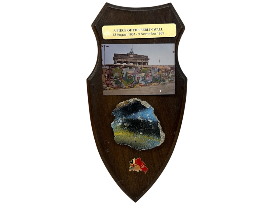 A Piece Of The Berlin Wall Plaque 7W X 14H