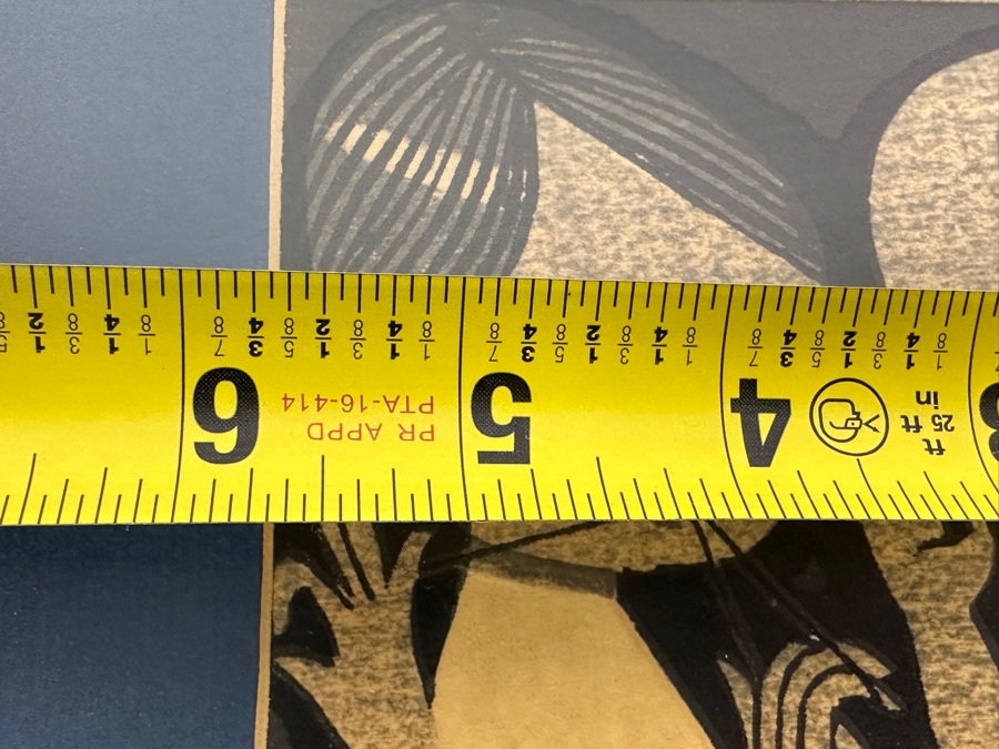 Pair Of Japanese Woodblock Prints By Shuzo Ikeda (1922-2004, Japan) Titled 'Children Playing With Cat's Cradle' & 'Clover' 6 X 4 Framed [Photo 5]