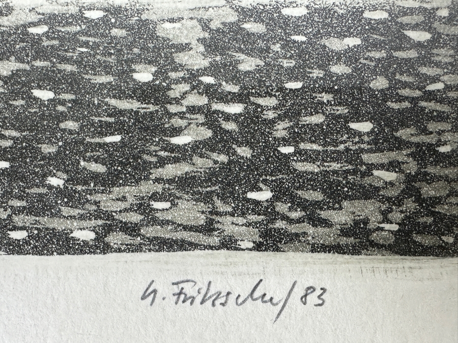 Pair Of Ulrich Fritzsche DDR Berlin Artist Hand Signed Etchings Dated 1981 & 1983 6 X 7 / 4.5 X 5.5 [Photo 5]