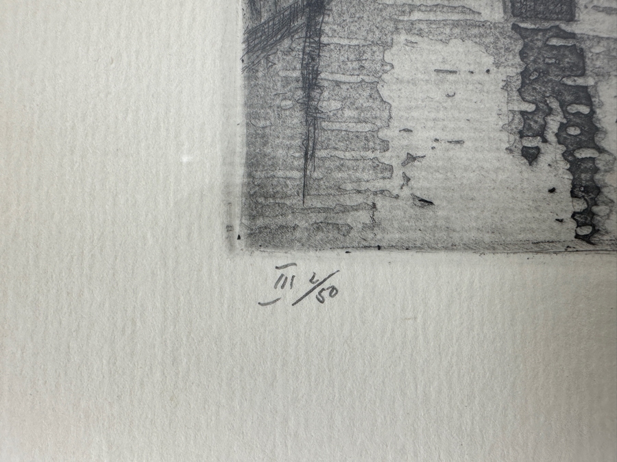 Pair Of Ulrich Fritzsche DDR Berlin Artist Hand Signed Etchings Dated 1981 & 1983 6 X 7 / 4.5 X 5.5 [Photo 9]