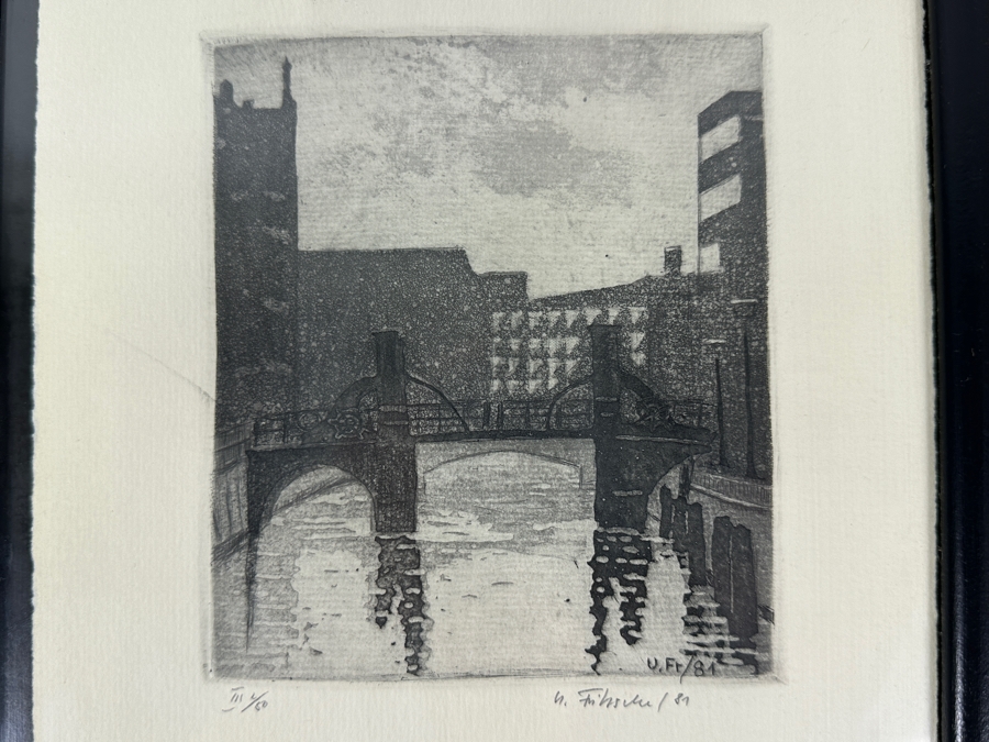 Pair Of Ulrich Fritzsche DDR Berlin Artist Hand Signed Etchings Dated 1981 & 1983 6 X 7 / 4.5 X 5.5 [Photo 7]