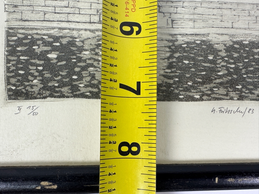 Pair Of Ulrich Fritzsche DDR Berlin Artist Hand Signed Etchings Dated 1981 & 1983 6 X 7 / 4.5 X 5.5 [Photo 12]