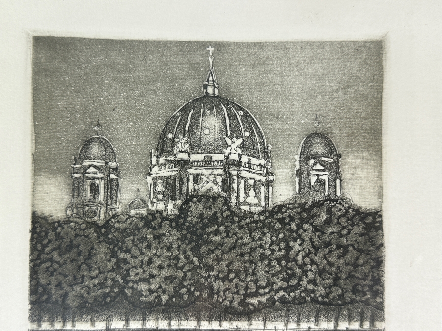 Pair Of Ulrich Fritzsche DDR Berlin Artist Hand Signed Etchings Dated 1981 & 1983 6 X 7 / 4.5 X 5.5 [Photo 3]