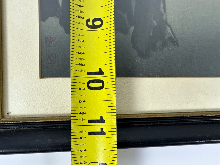 Vintage Shoda Koho (1871-1946, Japan) Japanese Woodblock Print Titled 'Ueno Park' 7 X 10 Framed 10 X 13 [Photo 8]