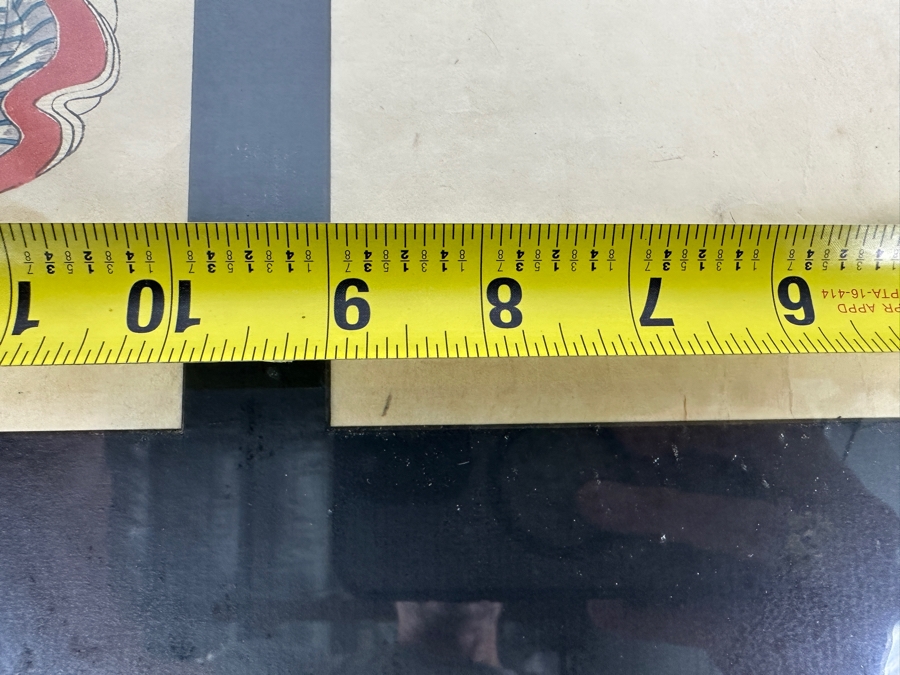 Chikanobu Yoshu (1838-1912, Japan) Japanese Woodblock Print Titled 'Princess Going Out' From The Series High-Ranking Ladies Of The Tokugawa Era Triptych 9 X 13.5 Each Framed 35 X 19 [Photo 16]