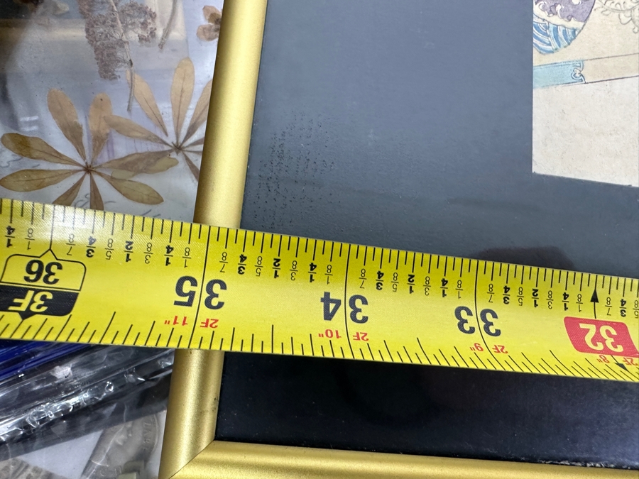 Chikanobu Yoshu (1838-1912, Japan) Japanese Woodblock Print Titled 'Princess Going Out' From The Series High-Ranking Ladies Of The Tokugawa Era Triptych 9 X 13.5 Each Framed 35 X 19 [Photo 18]