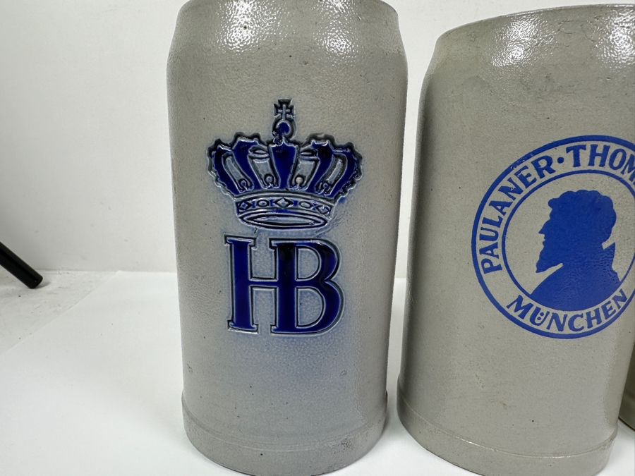 (4) German 1L Beer Steins Including Berlin Checkpoint Charlie Stein [Photo 4]