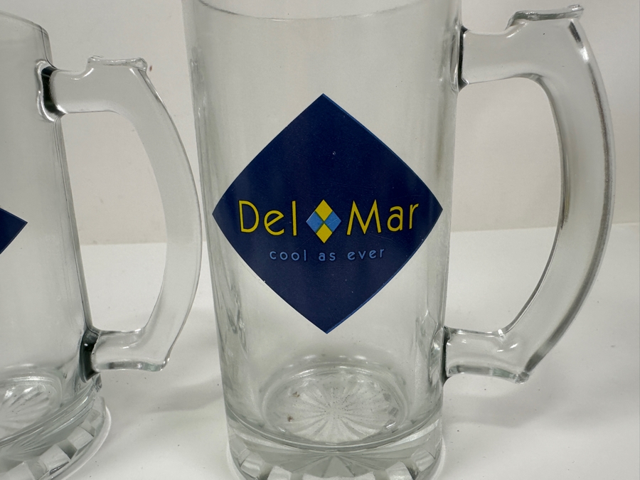 Pair Of Del Mar Cool As Ever Glass Beer Steins Mugs 6'H [Photo 2]