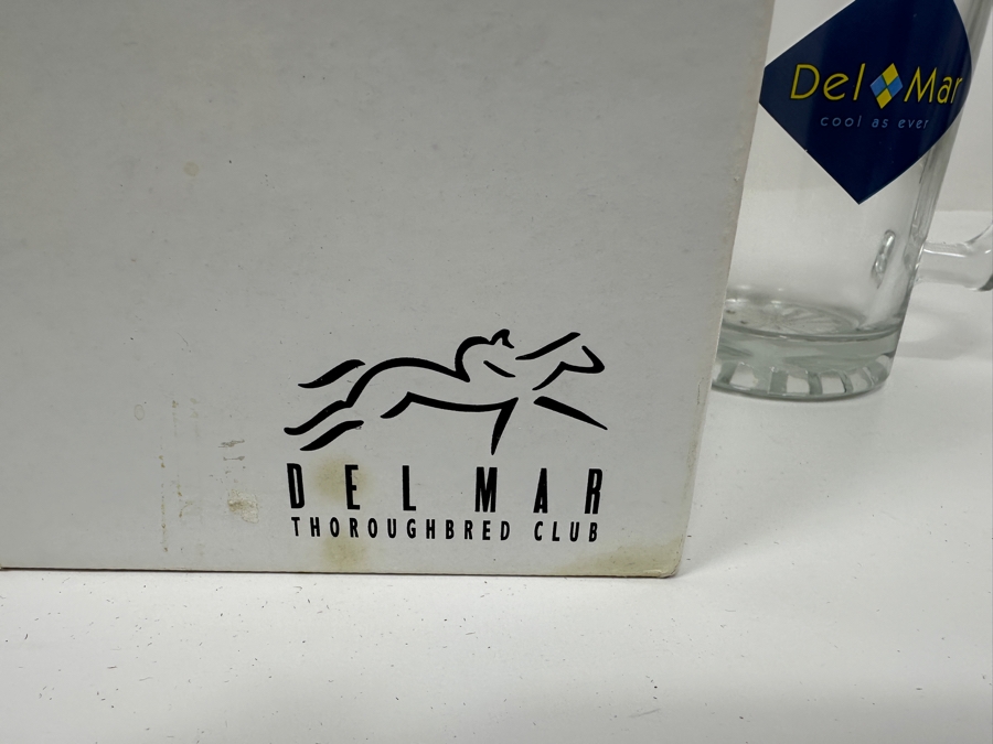 Pair Of Del Mar Cool As Ever Glass Beer Steins Mugs 6'H [Photo 3]