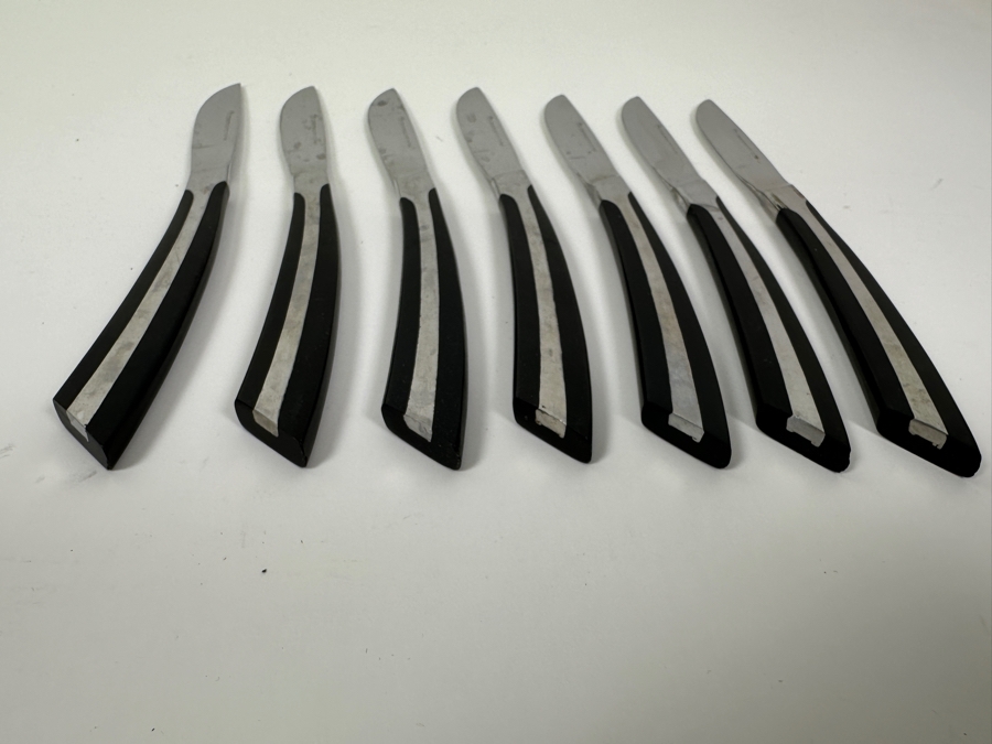 Set Of (7) Japanese Eldan Stainless Steel Steak Knives [Photo 4]