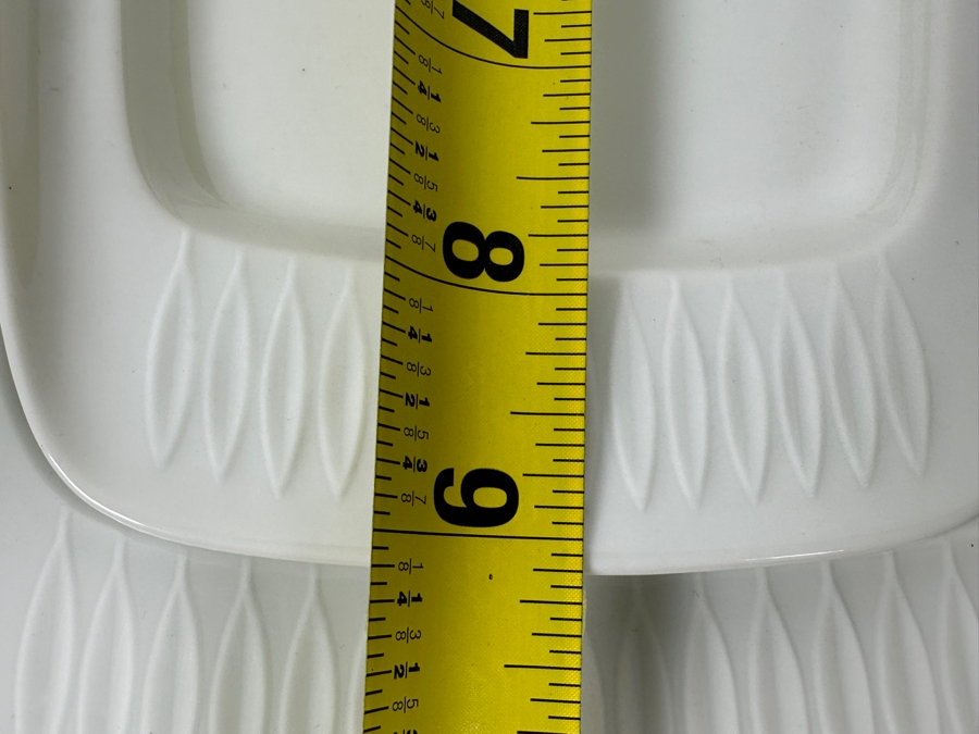 Vintage Mid-Century Modern Lorenz Hutschenreuther White Porcelain (3) Serving Platters: 9'L, 13'L & 15'L [Photo 10]