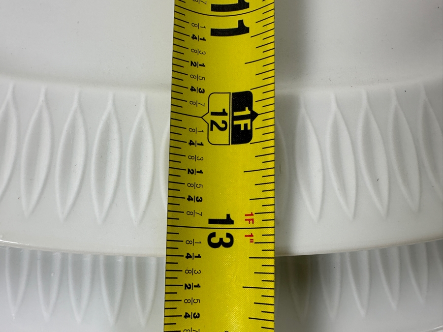 Vintage Mid-Century Modern Lorenz Hutschenreuther White Porcelain (3) Serving Platters: 9'L, 13'L & 15'L [Photo 11]