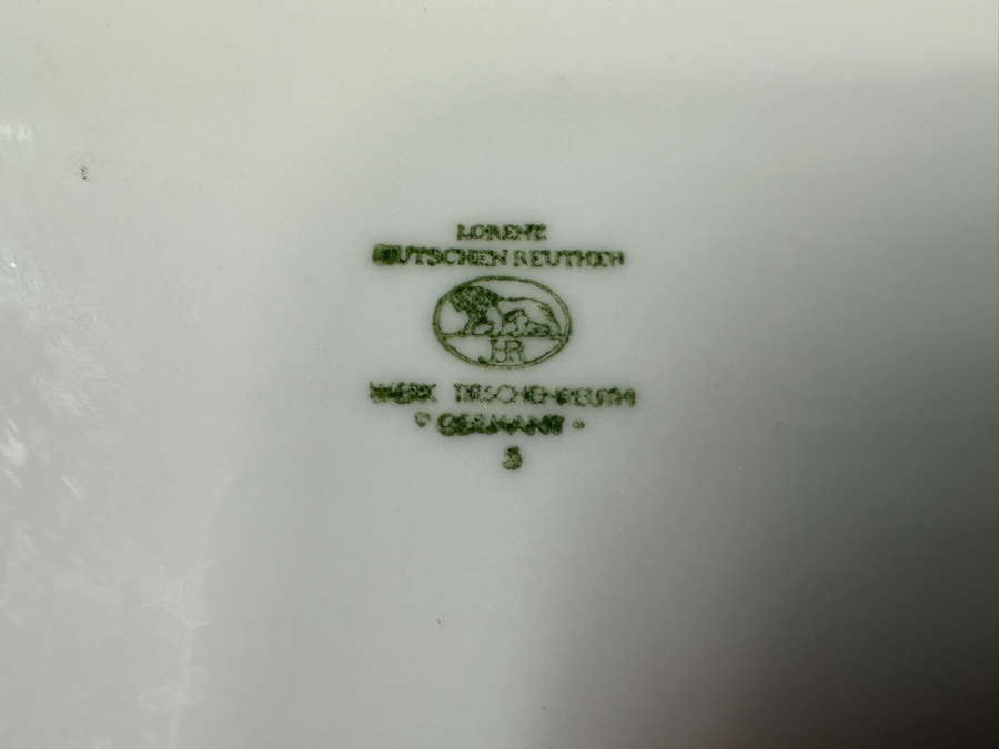 Vintage Mid-Century Modern Lorenz Hutschenreuther White Serving Bowls (2) 8.5'W, (1) 7.75'W & (1) Cup With Attached Plate [Photo 5]