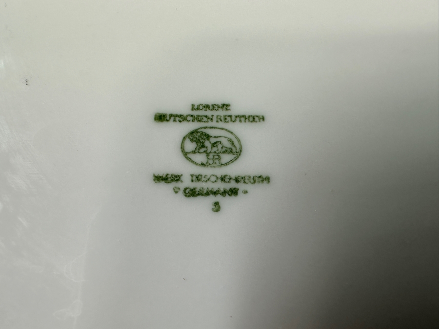 Vintage Mid-Century Modern Lorenz Hutschenreuther White Serving Bowls (2) 8.5'W, (1) 7.75'W & (1) Cup With Attached Plate [Photo 6]