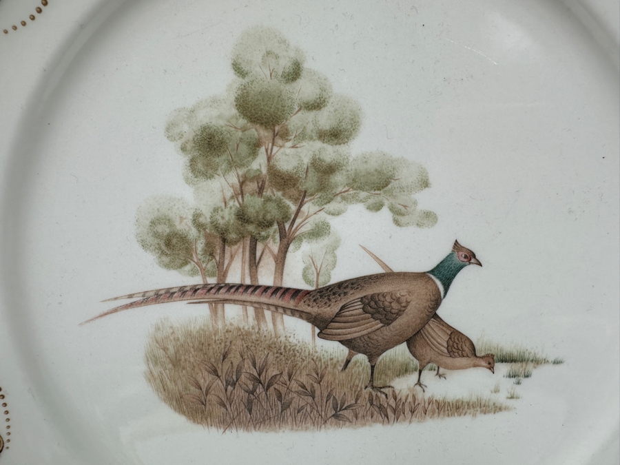 (8) Noritake Keltcraft Dinner Plates Ireland Pursuit Pattern And Wicklow Green Pattern 10.5'W [Photo 3]