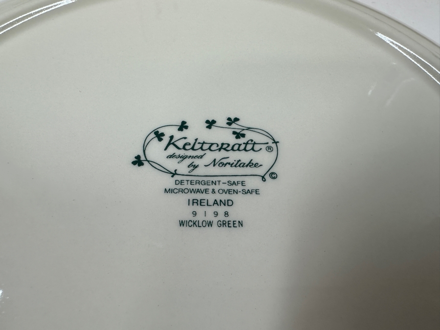 (8) Noritake Keltcraft Dinner Plates Ireland Pursuit Pattern And Wicklow Green Pattern 10.5'W [Photo 6]