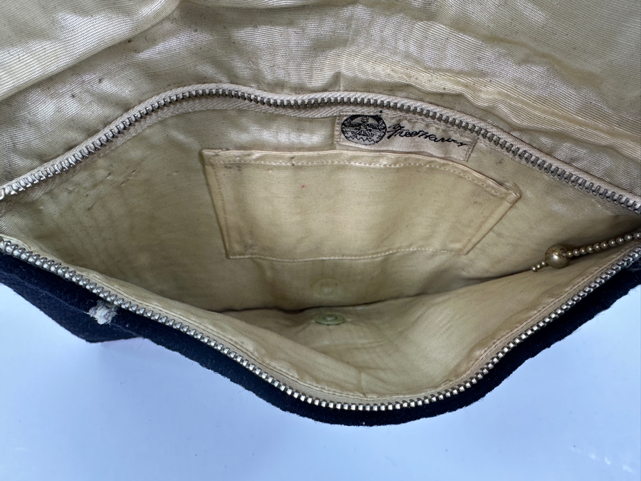 Vintage Fred Harvey Wool Clutch Handbag Chimayo Style From New Mexico With Thunderbird Clasp 10W X 6H [Photo 6]