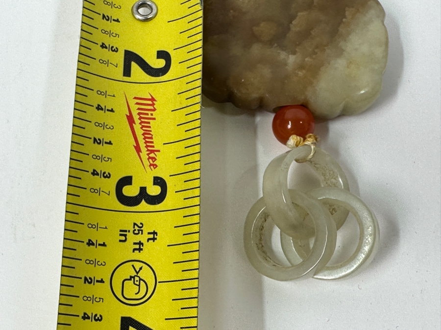 Vintage Chinese Carved Stone / Jade Pendant 3.5'L [Photo 6]