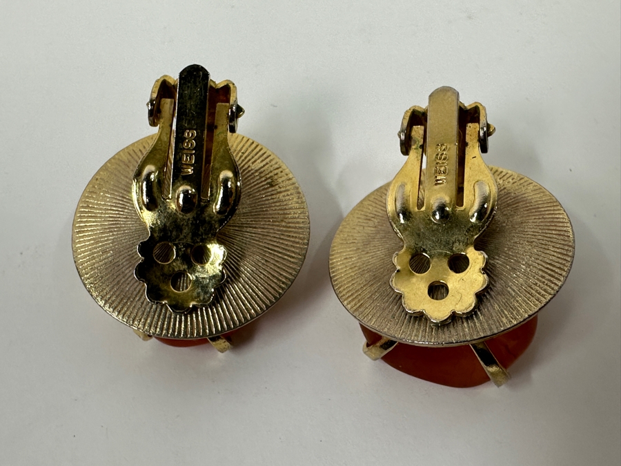 Pair Of Vintage WEISS Clip-On Earrings [Photo 4]