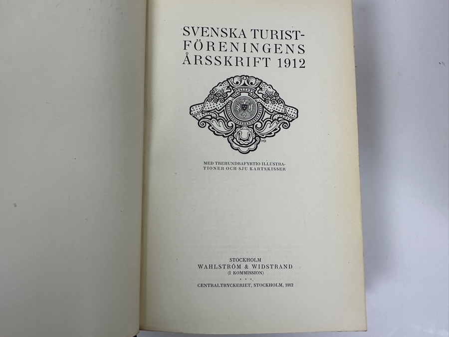 Antique Leatherbound Books Volumes Swedish Tourist Association Yearbooks Stockholm For The Years: 1905, 1912, 1921, 1922, 1923 & 1925 [Photo 7]