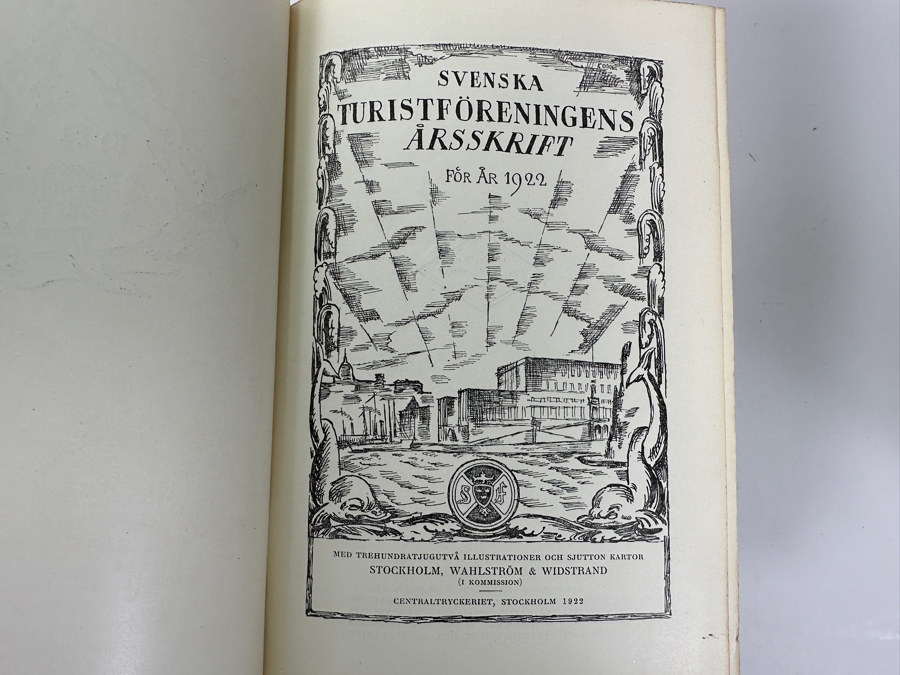 Antique Leatherbound Books Volumes Swedish Tourist Association Yearbooks Stockholm For The Years: 1905, 1912, 1921, 1922, 1923 & 1925 [Photo 10]